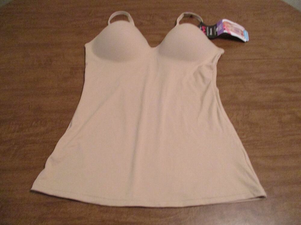 MAIDENFORM FLEXEES WIREFREE COOLING CAMISOLE BEIGE XL